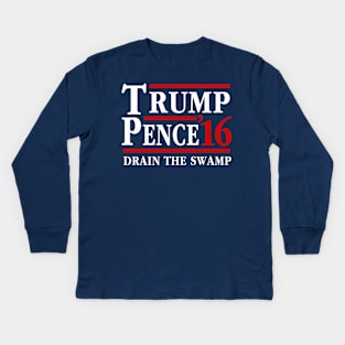 Trump Pence Drain The Swamp Kids Long Sleeve T-Shirt